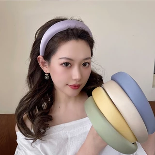 Ins ใหม่ ที่คาดผมฟองน้ําสูง ผ้าโพกศีรษะ กว้าง สําหรับผู้หญิง