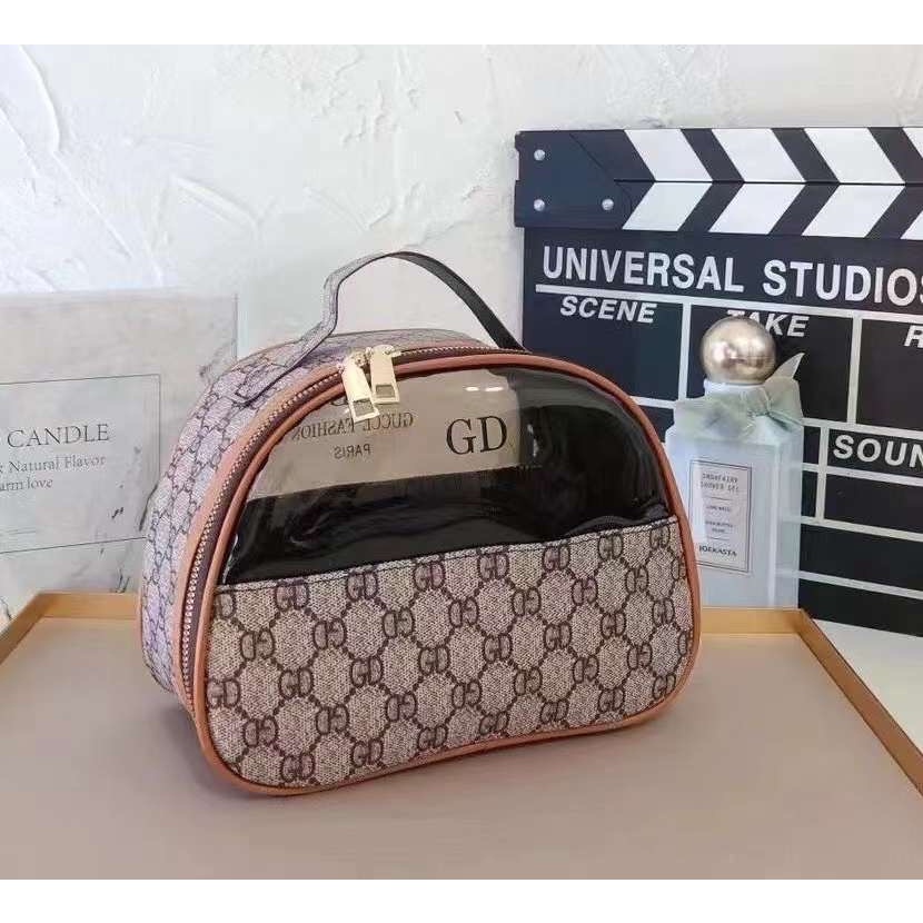 พร้อมส่ง กระเป๋าถือ หนัง Pu ทรงสี่เหลี่ยม ขนาดเล็ก สําหรับใส่เครื่องสําอางผู้หญิง NEW