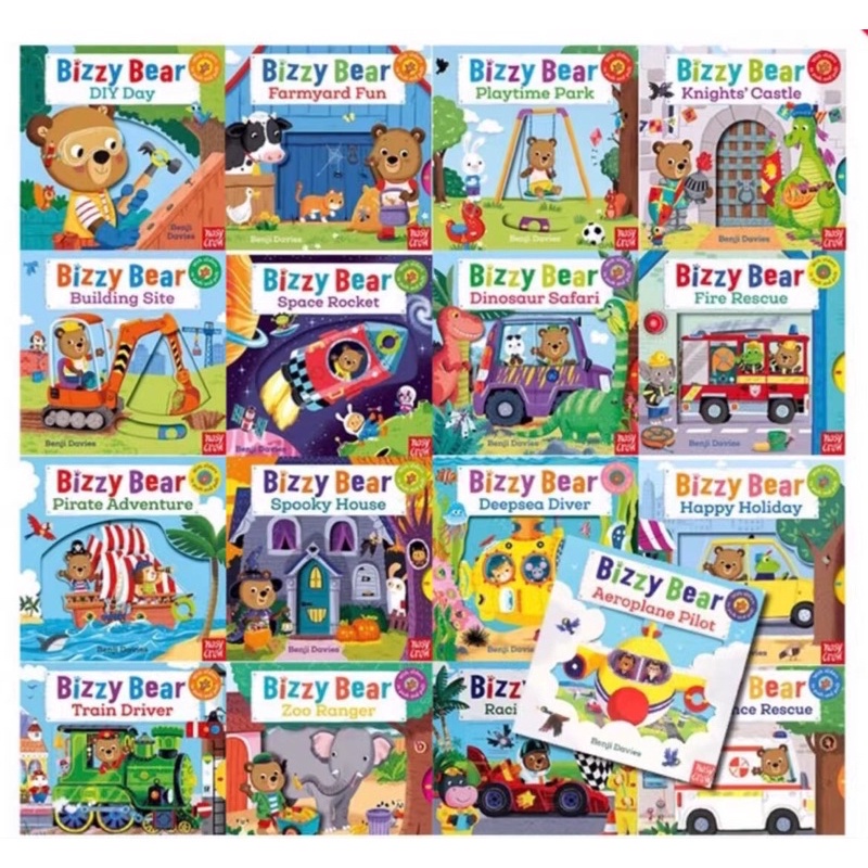 🔥พร้อมส่ง🐻 Bizzy Bear Boardbook หนังสือเด็ก ภาษาอังกฤษ หนังสือนิทาน บอร์ดบุ๊ค BoardBook