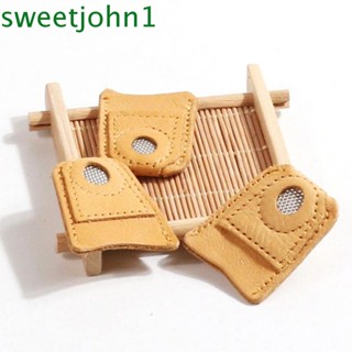 Sweetjohn ปลอกสวมนิ้วมือหนัง แฮนด์เมด DIY สําหรับเย็บผ้า ใส่เหรียญ