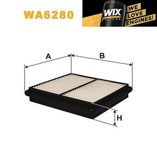 WIX  AIR FILTER P/N WA6280 กรองอากาศ CV9295 ซีวิค LXI, 17220-P07-T00