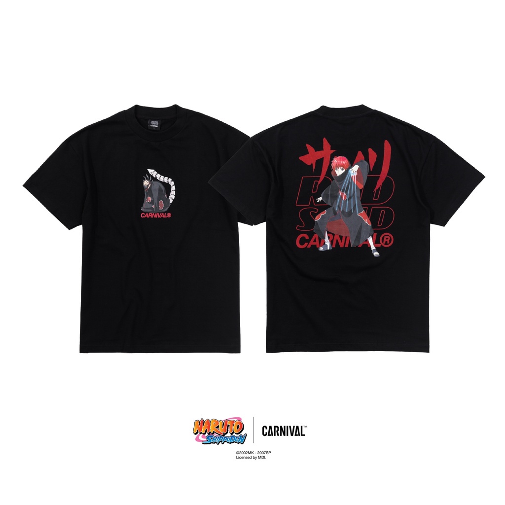 เสื้อยืด เสื้อยืด Carnival X Naruto Shippuden Sasori T-Shirt Blackเสื้อยืด