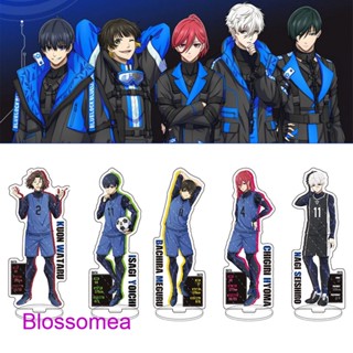 Blossomea ใหม่ ฟิกเกอร์อะคริลิค รูปอนิเมะ BLUE LOCK Isagi Yoichi สีฟ้า สําหรับตกแต่งโต๊ะ คอสเพลย์