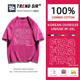 ⚡พร้อมส่ง⚡️เสื้อยืด oversize cotton 100 เสื้อยืดคอกลม ทรงหลวม สตรีท เสื้อยืดทรงหลวมสไตล์เกาหลี ฮิปฮอป เสื้อวินเทจ มี9สี M-3XL