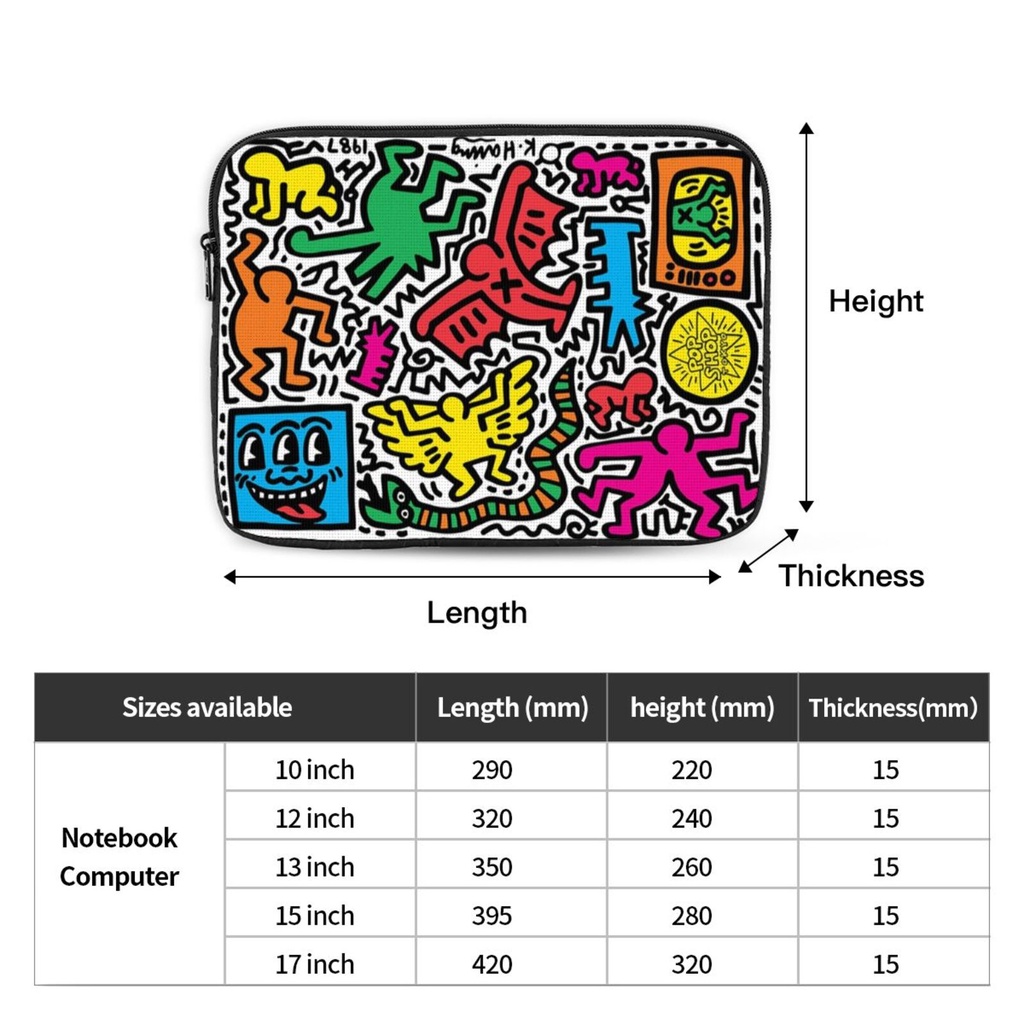 Keith Haring กระเป๋าใส่แล็ปท็อป แท็บเล็ต 10-17 นิ้ว แฟชั่นน่ารัก