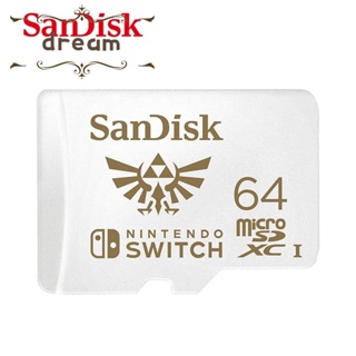 SANDISK การ์ดหน่วยความจํา สีขาว สําหรับ Nintendo Switch Micro SDXC 512GB 256GB 128GB 64GB