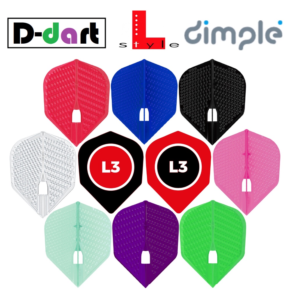 L STYLE DARTS FLIGHT - (L3 SHAPE DIMPLE) L-Flight PRO STANDARD SMALL DIMPLE FLIGHT L DART (SAYAP ARROW)