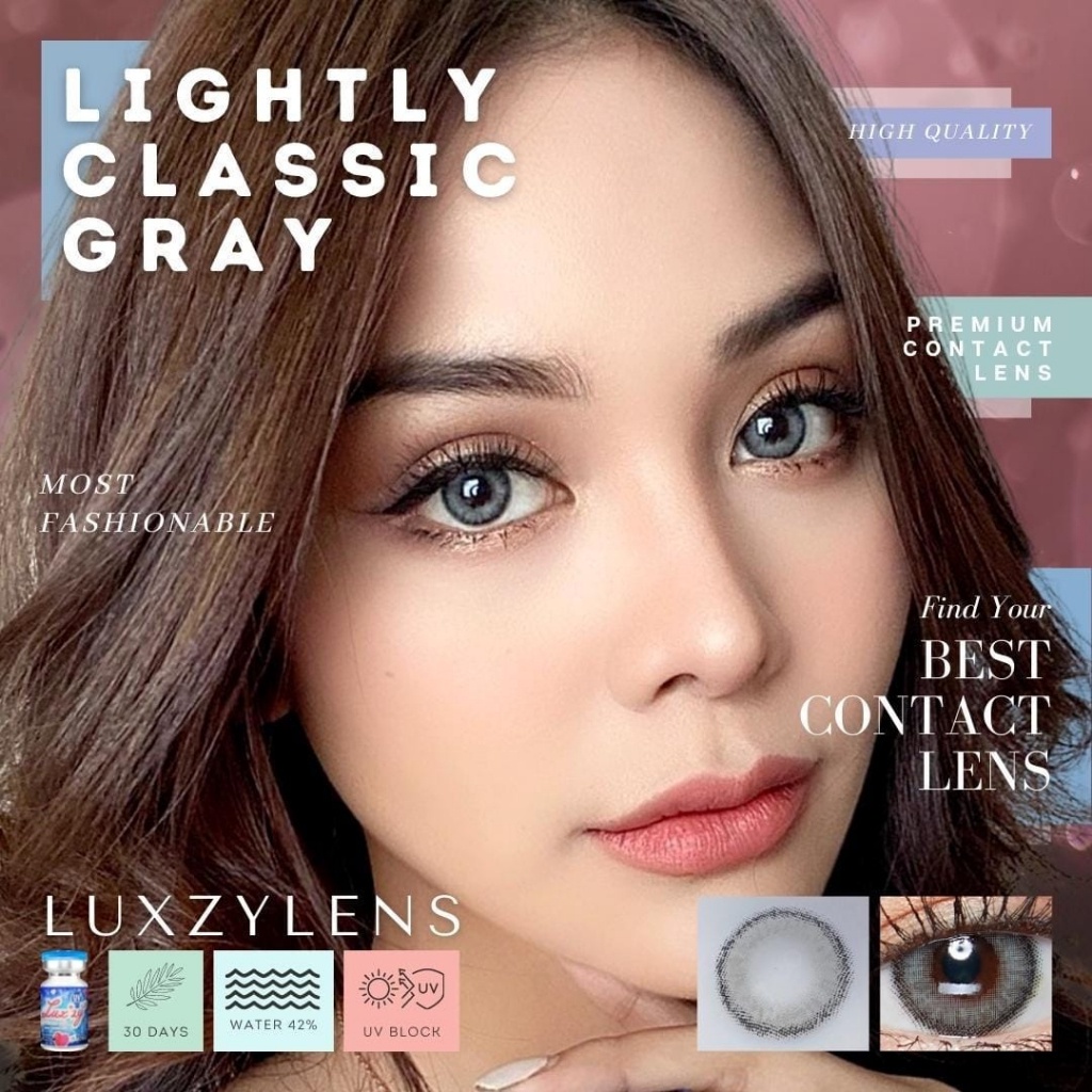 คอนแทคเลนส์ ขนาดมินิ Gray Lightly classic (luxzylens)