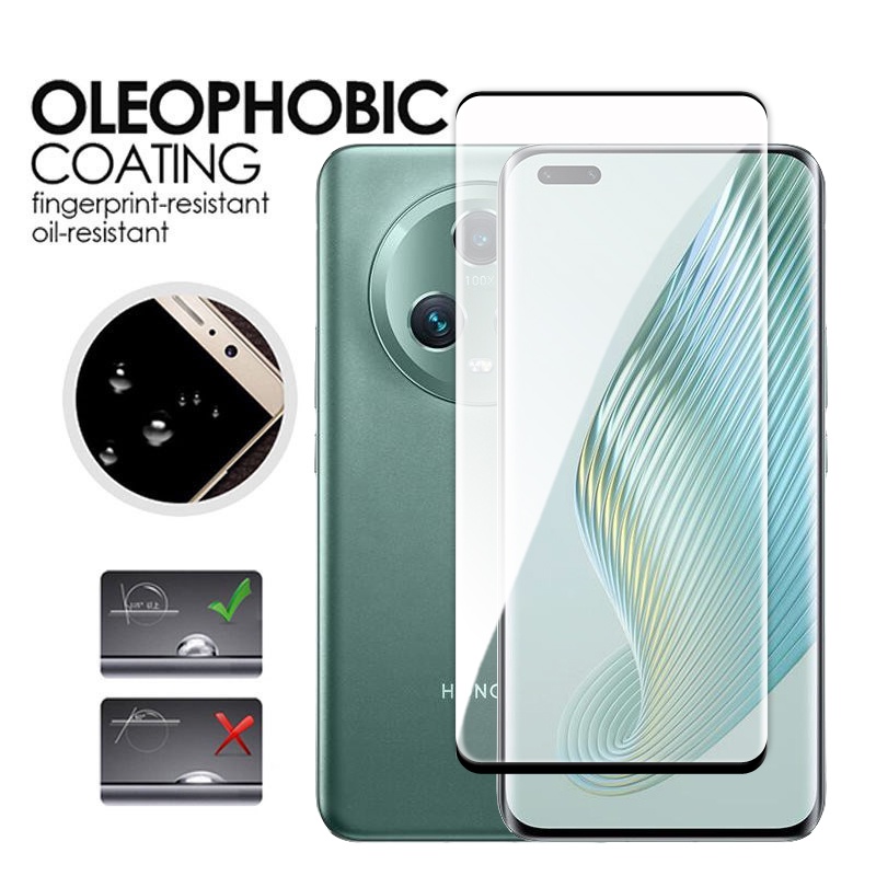 2in1 ฟิล์มกระจกนิรภัยกันรอยหน้าจอ ทรงโค้ง สําหรับ Honor Magic 6 5 Pro 5G Magic 5Pro Magic5 Lite 5 Ultimate Magic6 6Pro Magic6Pro - รูปที่ 2