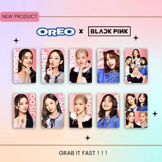 โฟโต้การ์ด KPOP BLACKPINK with OREO ROSÉ JISOO LISA JENNIE Lomo Card HD สําหรับเก็บสะสม 5 ชิ้น ต่อชุด