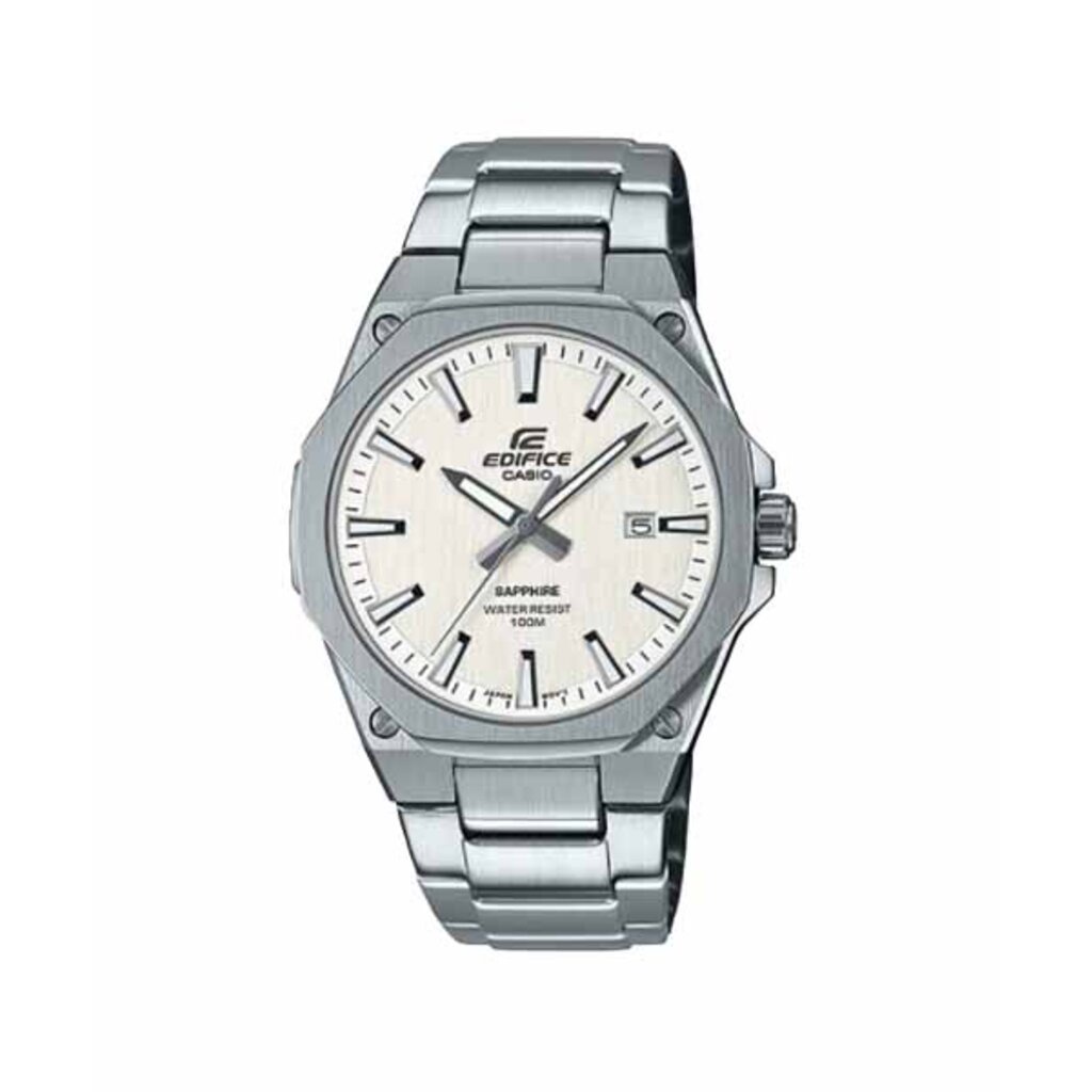 CASIO EDIFICE พร้อมส่ง นาฬิกาข้อมือ นาฬิกากันน้ำ นาฬิกาของแท้ ประกันศูนย์ CMG 1 ปี ผ่อน0% รุ่น EFR-S108D-7A นาฬิกาสีขาว