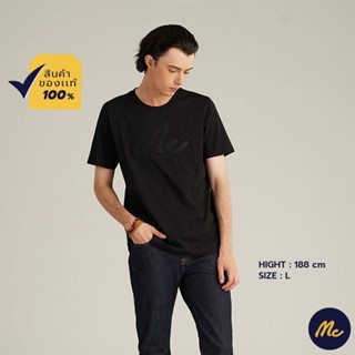 เสื้อยืด  Mc Jeans เสื้อยืดแขนสั้นผู้ชาย เสื้อยืด เสื้อแขนสั้น เสื้อคอกลม สีดำ ผ้านุ่ม ระบายอากาศได้ดี MTSZ897