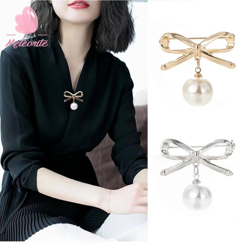 Ins ขนาดใหญ่ โบ เข็มกลัด Pin / มุกเทียม จี้ พู่ เข็มกลัด Pins / แฟชั่น เครื่องประดับ อุปกรณ์