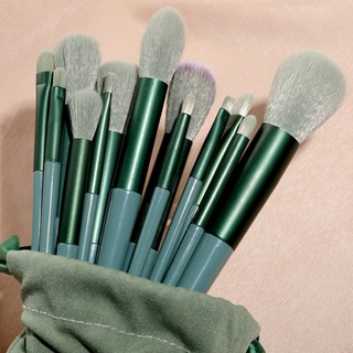 ใหม่ 13 ชิ้นชุดแปรงแต่งหน้าขนแปรงนุ่มพกพา Blush Brush-SD1101