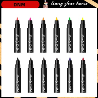 Dnm ดินสออายไลเนอร์ ไฮไลท์ เนื้อลิขวิด กันน้ํา สีสันสดใส 12 สี TSLM