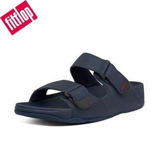 【พร้อมส่ง】ของแท้ Top.1fitflop รองเท้าแตะหนัง ใส่สบาย สีน้ําเงินเข้ม สําหรับผู้ชาย