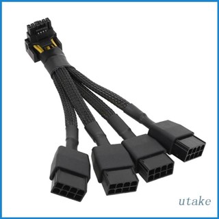 Utakee สายเชื่อมต่อ GPU 8pin เป็น 16pin (12+4) GPU 8pin PCI-E 5.0 12VHPWR RTX4090 4 ชิ้น