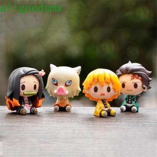 Allgoods โมเดลฟิกเกอร์ Hashibira Inosuke Anime Kamado Zenitsu Kamado Tanjirou Demon Slayer 4 แบบ/ชุดสไตล์ญี่ปุ่น