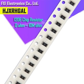 ตัวต้านทาน SMD 1206 5% 9.1 R~910R 1/4W 9.1 R 10R 15R 20R 30R 47R 75R 100R 150R 200R 300R 470R 750R 910R 100 ชิ้น