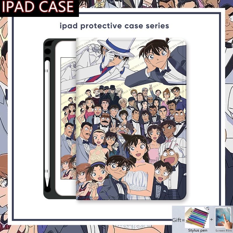 สำหรับ iPad mini7 For IPad 4th 5th 6th 7th 8th 9th 10th Generation Cover with Pen Holder Tri-fold Clear Airbag Ipad Gen 10 9 8 7 6 5 4 Case for Ipad Pro 11 12.9 2018 2020 10.5 9.7 10.2 10.9 Casing iPad air11 M2 air13 M4 air6 10.9 air13 Pro 13 12.9 11 2024