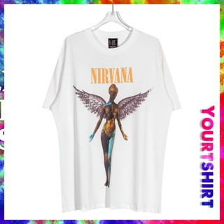 เสื้อยืดแขนสั้น พิมพ์ลายกราฟฟิค Nirvana Angel โอเวอร์ไซซ์ สไตล์เกาหลี วินเทจ เรโทร พลัสไซซ์ สําหรับผู้ชาย และผู้หญิง