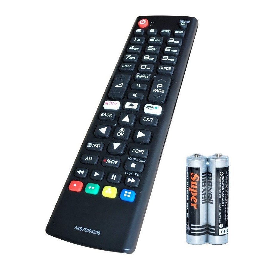 รีโมตคอนโทรลสมาร์ททีวี lg อินเทอร์เน็ตทีวี lg Smart TV akb75095308 ((พร้อมแบตเตอรี่ Aaa maxell)