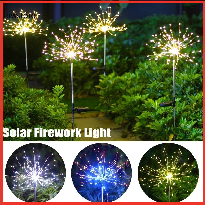 โคมไฟพลังงานแสงอาทิตย์ Led 90 ดวง 150 ดวง รูปดอกไม้ไฟ Pelita RAYA สําหรับตกแต่งสวนกลางแจ้ง