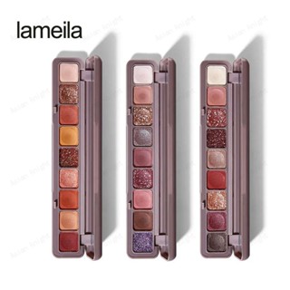 LAMEILA พาเลทอายแชโดว์ 9สี เนื้อดินน้ำมัน สีสวย ติดทน กันน้ำ 9ช่อง