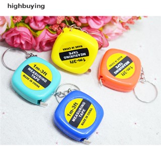 [highbuying] พวงกุญแจ ไม้บรรทัดเทปวัด ขนาดเล็ก แบบพกพา ยืดหดได้ พร้อมส่ง 2 ชิ้น