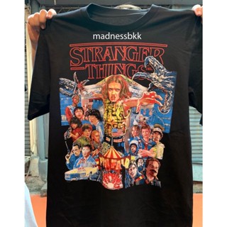 ฝ้าย Stranger Things เสื้อยืด สกรีนหน้าหลังสามารถปรับแต่งได้S-4XL S-4XL_01