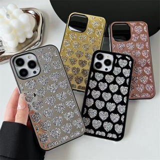 เคสโทรศัพท์มือถือซิลิโคน TPU ใส กันกระแทก ประดับพลอยเทียม หรูหรา สําหรับ IPhone 14Pro MAX 14 plus 13 12 11 Pro MAX