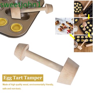 SWEETJOHN DIY Cake Dessert Wooden Shaping Egg Tart Tamper