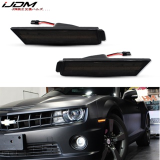 Ijdm ไฟหรี่ข้างหน้า LED 12V สีเหลืองอําพัน สําหรับ 2010-2015 Chevy Camaro LH RH Sidemarkers Powered by 26 Amber SMD LED Lights