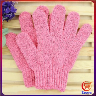 Zeeva ถุงมืออาบน้ำ ถุงมือขัดผิวอาบน้ำ ขจัดเซลล์ผิวเก่า พร้อมส่ง Glove-style bath towel