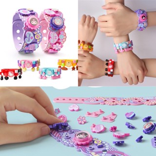 ของเล่นตัวต่อสร้อยข้อมือ ลายการ์ตูน Sanrio แฮนด์เมด DIY สําหรับเด็ก