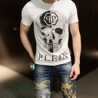 Philipp Plein T-shirt European station Tide brand PP short-sleeved male trend skull T-shirt_01