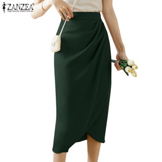 ZANZEA Women Elgant Pencil Long High Waist Party Casual Midi Skirts