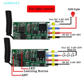 Xo94ol โมดูลรีเลย์รับสัญญาณรีโมตคอนโทรลไร้สาย 12V 24V 3.6V พร้อมตัวส่งสัญญาณ สําหรับโคมไฟ Led Diy