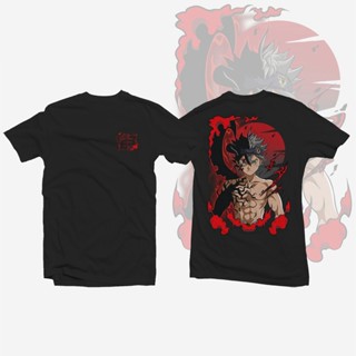 S-5XL เสื้อผ้าคู่รักชายหญิง เสื้อเชิ้ต เสื้ออนิเมะ Black Clover Black