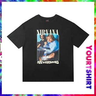 เสื้อยืดแขนสั้น พิมพ์ลายกราฟฟิค Nirvana Coburn ขนาดใหญ่ แฟชั่นคู่รัก สไตล์เกาหลีเรโทร สําหรับผู้ชาย และผู้หญิง