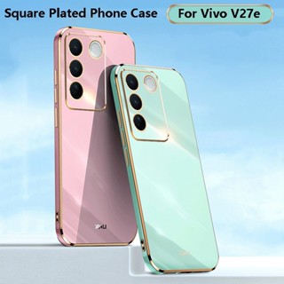 เคสโทรศัพท์มือถือแบบนิ่ม กันกระแทก กันรอยเลนส์กล้อง แฟชั่น สําหรับ Vivo V27e V27 Pro VivoV27e