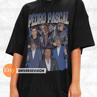 เสื้อยืด พิมพ์ลายกราฟฟิค Pedro Pascal RAP สไตล์ฮิปฮอป แฟชั่นวินเทจ