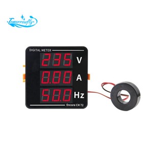 AC Ammeter Voltmeter Three Display Current Voltage Frequency Meter AC50-500V AC0-120A 10-99.9Hz