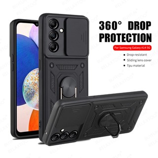 Armor Shockproof Case For Samsung Galaxy A14 A 14 14A 5G 2023 SM-A146B/DS 6.6" Pull Push Camera Magnetic Holder Ring Armor Cover