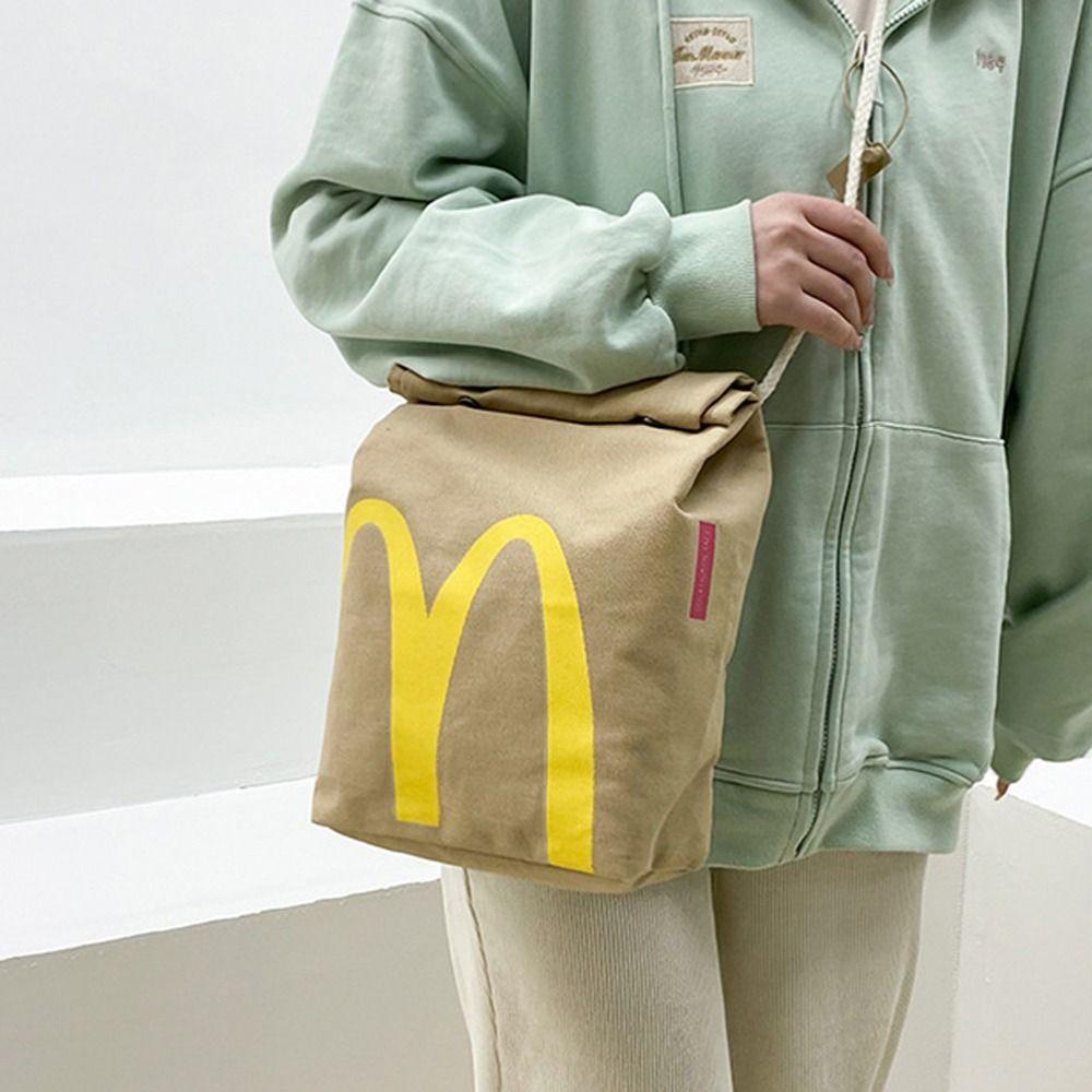 Daishen1 McDonald's กระเป๋าเป้สะพายหลัง ใส่แล็ปท็อปได้ จุของได้เยอะ สําหรับผู้ชาย และผู้หญิง