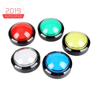 5X Arcade Buttons 60mm Dome 2.36 Inch LED Push Button with Micro-Switch for Arcade Machine Video Games Console