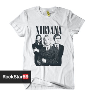 oversize T-shirt เสื้อยืด ลายวง Nirvana ขนาดใหญ่ ไซซ์ S - 7XL สําหรับเด็ก และผู้ใหญ่ ไซซ์ S - 7XL | เสื้อยืด พรีเมี่ยม S