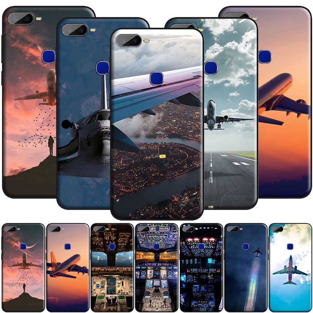 Aircraft Airplane Fly Travel เคสซิลิโคนอ ่ อนนุ ่ มสําหรับ Apple iPhone 7 8 Plus 11 X XS Max XR