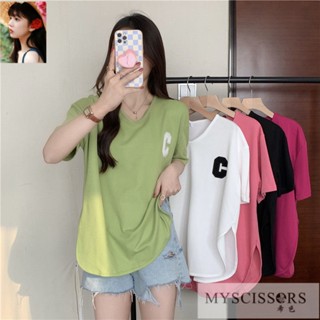 【 M-5xl 40-120 กก. 】เสื้อยืดแขนสั้น ทรงหลวม ขนาดใหญ่ สําหรับผู้หญิง 200Jin