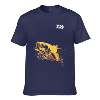 เสื้อยืดแขนสั้นเสื้อยืด ผ้าฝ้าย พิมพ์ลาย Daiwa Outdoor Fishing สําหรับผู้ชายS-5XL